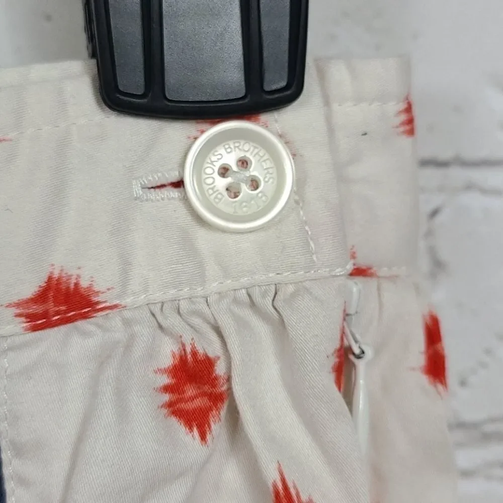Brooks Brothers Kids Girls Size 12 White Skirt Red Starburst School Pockets